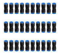 GUNGY Connettore Pneumatico 4mm Raccordo Aria Compressa in Plastica Pneumatica Raccordi Rapidi Connettori a Pressione Diritto Accessori per Utensili Pneumatici 30 Pezzi