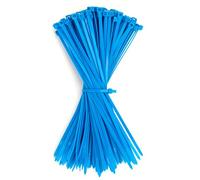 GUNGY Fascette Plastica Blu 200 x 3,6 mm Fascette Elettricista Nylon per Cablaggio Cable Management Giardinaggio Forza di Rottura 18kg 100 Pezzi
