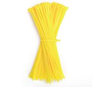GUNGY Fascette Plastica Giallo 200 x 3,6 mm Fascette Elettricista Nylon per Cablaggio Cable Management Giardinaggio Forza di Rottura 18kg 100 Pezzi
