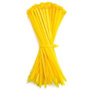 GUNGY Fascette Plastica Giallo 200 x 4,8 mm Fascette Elettricista Nylon per Cablaggio Cable Management Giardinaggio Forza di Rottura 22kg 100 Pezzi