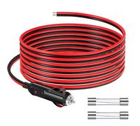 GUNGY Spinotto Accendisigari Auto 12V Presa Accendisigari Cavo Prolunga 4M 14AWG Spina Accendisigari Maschio con Fusibile 15 A per Auto SUV Camper