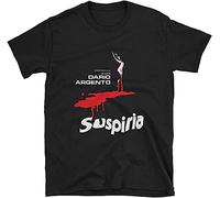 Guniangjia Dario Argento Suspiria 1977 Film Poster - Limited Edition Black Tribute t-Shirt Black Colour38 Black S