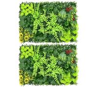 Guniata 2 pezzi da parete artificiale per erba, siepe artificiale riutilizzabile, per piante artificiali, per giardino, terrazza, interni ed esterni (A)