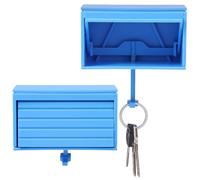 Guniata 2 portachiavi con porta apribile, portachiavi, garage, organizer per chiavi, supporto da parete per ingresso, corridoio, ufficio e amanti delle auto (blu, 2 pezzi)