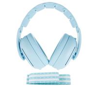 Guniata Paraorecchie pieghevole per bambini, con fascia regolabile e cancellazione del rumore, per bambini fino a 48 mesi, adatto per dormire, viaggiare, in ambienti rumorosi, Blu, 16x19 cm
