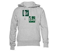 Gunmant Breaking Bad Br Ba Chemical Symbols Pullover Grigio a Maniche Lunghe Unisex da Donna Uomo con Cappuccio Hoodie Mens Womens Grey XXL