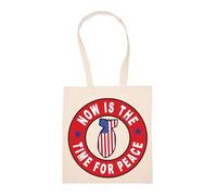 GUNMANTOR Adesso È Il Momento Della Pace Borsa Della Spesa Beige Riutilizzabile Durevole Ecologico Reusable Shopping Bag
