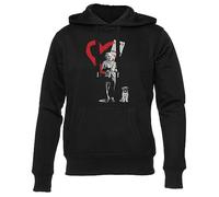 GUNMANTOR Banksy Einstein Love Is The Answer Pullover Nero a Maniche Lunghe Unisex da Donna Uomo con Cappuccio Hoodie Mens Womens Black
