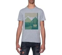 GUNMANTOR Benvenuti a Twin Peaks Maglietta Grigio da Uomo a Maniche Corte Girocollo T-Shirt Grey Mens