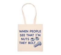 GUNMANTOR Dadi E Bulloni Borsa Della Spesa Beige Riutilizzabile Durevole Ecologico Reusable Shopping Bag