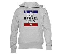 GUNMANTOR Don't Mess with Texas Pullover Grigio a Maniche Lunghe Unisex da Donna Uomo con Cappuccio Hoodie Mens Womens Grey