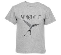 GUNMANTOR Gioco da Tavolo Wingspan Wingin' It Maglietta Maglietta Grey Girocollo Manica Corta per Bambini Ragazzi Ragazze