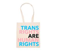 GUNMANTOR I Diritti Trans Sono Diritti Umani 2.0 Borsa Della Spesa Beige Riutilizzabile Durevole Ecologico Reusable Shopping Bag