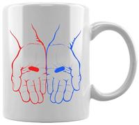 GUNMANTOR Pillola Rossa O Pillola Blu The Matix Tazza Bianca in Ceramica Caffè Tè Tazza d'acqua Ufficio Casa