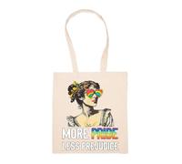 GUNMANTOR Più Orgoglio, Meno Pregiudizi Borsa Della Spesa Beige Riutilizzabile Durevole Ecologico Reusable Shopping Bag