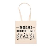 GUNMANTOR Questi Sono Tempi Difficili Borsa Della Spesa Beige Riutilizzabile Durevole Ecologico Reusable Shopping Bag