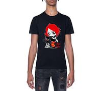 GUNMANTOR Ruby Gloom And Doom Kitty Maglietta Nero da Uomo a Maniche Corte Girocollo T-Shirt Grey Black
