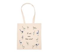 GUNMANTOR Se Non Ora, Allora Wren Borsa Della Spesa Beige Riutilizzabile Durevole Ecologico Reusable Shopping Bag