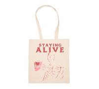 GUNMANTOR Staying Alive - Teschio Di Caffè Borsa Della Spesa Beige Riutilizzabile Durevole Ecologico Reusable Shopping Bag