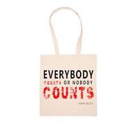 GUNMANTOR Tutti Contano O Nessuno Conta Borsa Della Spesa Beige Riutilizzabile Durevole Ecologico Reusable Shopping Bag
