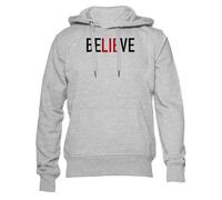 GUNMANTOR U2 The Fly Zoo TV Believe Testo Pullover Grigio a Maniche Lunghe Unisex da Donna Uomo con Cappuccio