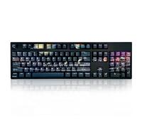 GUNMJO PBT copritasti astronauti a sublimazione del colore per tastiera da gioco con switch Cherry Gateron MX Tastiera meccanica, profilo OEM 61/87/Full 104 tasti tasti compatibili con layout USA con