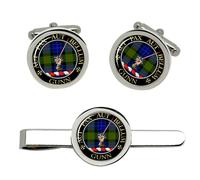 Gunn Clan Scozzese Gemelli E Fermacravatta Set