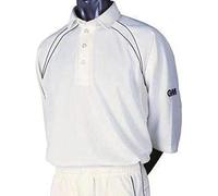 Gunn & Moore Abbigliamento da Allenamento, Polo Uomo, Bianco, S