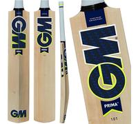 Gunn & Moore GM Prima 101 - Mazza da cricket in salice del Kashmir di grado 1 per principianti, con manico corto adatto per giocatori da 175 cm e oltre