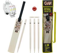 Gunn & Moore Rival, Set Mazza da Cricket e ceppi Gioventù Unisex, Naturale, 2