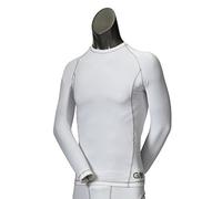 Gunn & Moore Teknik Base Layer Long Sleeve, Camicie Uomo, Bianco/Argento, M