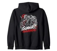 Gunnar Hamundarson Viking Warrior Saga Scena Felpa con Cappuccio