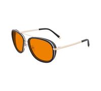 Gunnar Occhiali da gioco e computer - DUME - Colore montatura: Oro, tinta lente: Amber Max (blocca il 95% della luce blu e 100% della luce UV) - Occhiali con blocco della luce blu, Oro - Lens: Amber