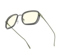 Gunnar Occhiali da gioco e per computer-Fallout Vault 33-Colore montatura: Gunmetal-Olive,Tinta lenti: Clear (Blocca il 65% della luce blu e il 100% della luce UV)-Occhiali bloccanti la luce blu
