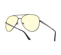 Gunnar occhiali videogiochi e computer | Modello: Maverick, Colore del Cornice: Gunmetal, Tinta de Lenti: Ambra (Blocca 65% luce blu e 100% UV luce) | luce blu bloccanti | lente brevettata