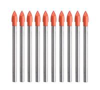 Gunpla 10 Pezzi 6mm Punta per Vetro Punte Trapano per Bucare Piastrelle Gres Porcellanato Ceramica Vetro Granito in Acciaio di Tungsteno Materiale