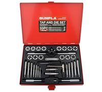 Gunpla 33 Pezzi Set Maschi e Filiera per Filettatura Metrica/SAE, Kit Filettare in Acciaio Legato al Tungsteno con Custodia in Metallo