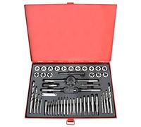 Gunpla 48 Pezzi Set Maschi e Filiera per Filettatura in Metriche M3-M12, Kit Filettare Manuali in Acciaio Legato al Tungsteno con Cassetta di Metallo