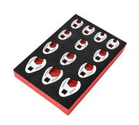 Gunpla Set di Chiavi a Bocca Esagonale Aperta Tipo Crowfoot 13 Pezzi Dimensioni Metriche 8-22MM Unità da 3/8" Quadrata Interna, Chiave a Pedale Chiave a Zampa di Gallo
