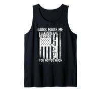 Guns Make Me Happy You Not So Much Gun Ammo Amanti Regalo Canotta
