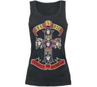Guns N' Roses Appetite for Destruction Donna Top Nero M 100% Cotone Slim Fit