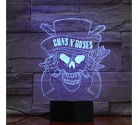 Guns N 'Roses Band Usb 3D Lampada Da Notte A Led 7 Colori Che Cambiano Luce Decorativa Gnr Ragazzi Bambini Bambini Regali Per Bambini Lampada Da Tavolo Dropship