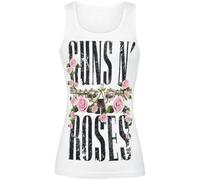 Guns N' Roses Big Guns Donna Top Bianco M 100% Cotone Regular