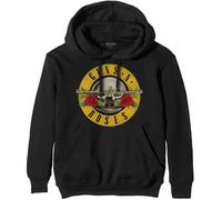 Guns N' Roses Classic Logo Black autorizzato Felpa con Cappuccio