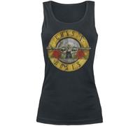 Guns N' Roses Distressed Bullet Donna Top Nero XXL 100% Cotone Regular