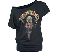 Guns N' Roses Dripping Dagger Donna T-Shirt Nero XL 95% Viscosa, 5% elasthane Largo