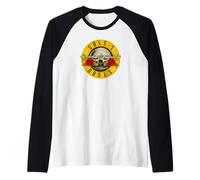 Guns 'n' Roses Hard Rock Band Bullet Logo by Rock Off Maglia con Maniche Raglan