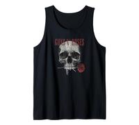 Guns 'n' Roses Hard Rock Band Flower Skull by Rock Off Canotta