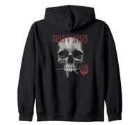 Guns 'n' Roses Hard Rock Band Flower Skull by Rock Off Felpa con Cappuccio