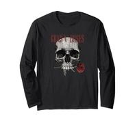 Guns 'n' Roses Hard Rock Band Flower Skull by Rock Off Maglia a Manica